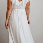 Baltic Born Katya White Ruffle Maxi Dress Chiffon Bridal Size Small Photo 1
