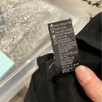 August Silk Cute vintage 90’s Black silk short sleeve sweater baby scalloped collar sleeves Photo 8