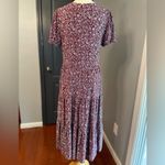 J.Crew Tiered Floral Prairie Cottagecore Boho Festival Burgundy Dress Photo 4