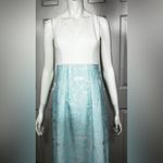 Belle Badgley Mischka ELEGANT MAXI BLUE FLORAL BALLGOWN DRESS SIZE 4. Photo 14