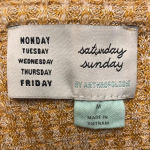 Anthropologie Saturday Sunday Wendy Waffle Knit Ruffle Trim Thermal in Mustard Photo 8