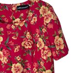 Sag Harbor Vintage Women’s Size 18 Red Floral Print Dress Spring Summer Vacation Photo 1