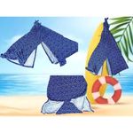 SO  Maxi Dress Girls Sz M Blue White Floral Sleeveless Strappy Front Side Slits Photo 10