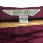 American Eagle Women’s M Swing Shift Dress Soft & Sexy Ribbed Maroon Red Casual Photo 2