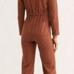 Rachel Pally ππ Winter Linen Canvas Shelby Jumpsuit ~ Masala Brown Small S NWT Photo 1