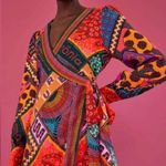 Farm Rio NEW Dotted Patch Scarf Wrap Dress Medium M Photo 10