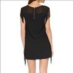 Anthropologie Cooper & Ella Leah Fringe Black Mini Dress Photo 2