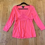 Willi Smith 🚨 SALE ‼️ Will smith coral pink gathered bust blouse medium Photo 3