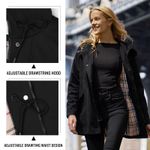 Saphirose Trench Black Windbreaker Jacket | Outdoor Raincoat Coat Small Photo 4