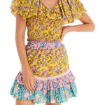 ALLISON NEW YORK sasha mini skirt in floral mix Yellow Photo 0