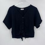 Bella Dahl  - Kimono Sleeve Tie Front‎ Top - Night Shade size medium Photo 0