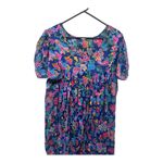 Vintage Colorful Boho Paisley Cotton Dress 1X Purple Photo 1