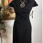 Willow Glenn Women Dress Black 4P Cap Sleeve Rushed Clueless Preppy Academia Photo 0