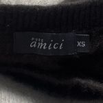 Pure Amici 100% Cashmere Brown and Tan Stripe Crewneck Cozy Cabin Holiday XS Photo 6