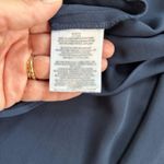 BCBG Paris Navy A Line Swing Dress w Ladderback Detail Handkerchief Hem Size 6 Blue Photo 11