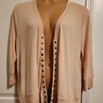 Zenana Outfitters New  Women's Cream Button-Down Sweater Sz 2x Photo 0