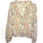 Hutch (Anthropologie) Boho Stars Print Blouse Small Tie Neck Photo 0
