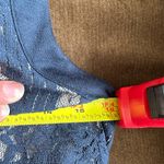 Bleuh Ciel  Blue Lace/Cream Nylon Midi Sleeveless Dress SZ M Zipper in Back Photo 9