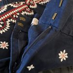 Loft  outlet- Navy red/white embroidered flower pattern- size 6 Photo 3