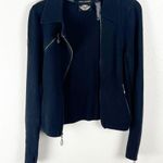 Harley Davidson Black Long Sleeves Front Zipper Pockets Knit Jacket, Medium Photo 2
