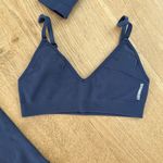 Second Left Workout Set Bralette Long Sleeve and Leggings Size XS Blueish Gray Blue Photo 1