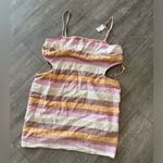 Aerie  beige striped mini lined dress 🌷 Photo 8