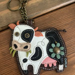 Chala  Cow Keychain with Floral Detail Photo 0
