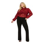 Torrid  Mixed Lace High Neck Sheer Blouse Cottage Core Long Sleeve‎ Womens 1X Photo 8