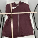 Style & Co Style Co Lightweight Packable Anorak Jacket Burgundy Drawstring Hood Zip Size 2 Photo 6