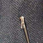 Nautica  Grey Herringbone Wool Blend Zip Up Winter Coat Photo 4