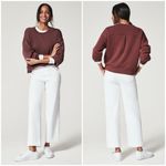 Spanx  Stretch Twill Cropped Wide Leg Pant Bright White 20312Q Size Medium Petite Photo 1