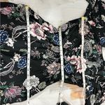 AFRM X NORDSTROM Delilah Dark Floral Cut Out Back Midi Dress Size XS Black Photo 7