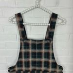SO  Plaid Knit Button Pinafore Dress Size M Photo 1