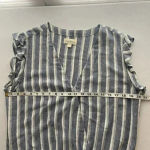 Anthropologie CLOTH & STONE‎ Ruffle Sleeveless Crossover Romper Zuma Beach Stripe Size L Large Photo 9