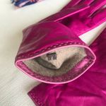 Coach  Vintage Magenta Leather Cashmere Lined Gloves, Sz 7, Y2K Photo 6