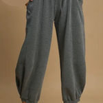 Urban Outfitters  Out From Under Barrel Wide Leg Soft Gray Pants Size Medium NWT Photo 0