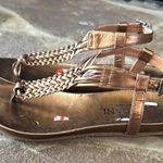 CORDANI Sarino gold braided Italian leather sandals 37 / 6.5 toe thong flats Photo 1