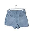 American Eagle  Mom Shorts Size US 14 Striped Light Blue Pleated High Rise Casual Photo 3