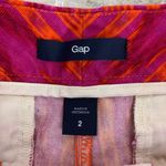 Gap  Pink Orange Flat Front Shorts Sz 2 Ikat Photo 2