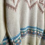 Mademoiselle Vintage Cream Knit Grandmacore Sweater Women M/L Chunky Size M Photo 3