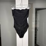 J.Crew NWT Scalloped One-piece Swimsuit Black and White Colorblock Photo 1