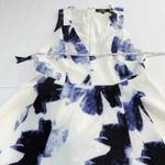 Lulus  Seeing Chic Blue Ivory Racerback Sleeveless Skater Mini Flare Dress MEDIUM Photo 9