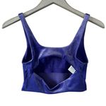 Athleta  Velvet Cut Out Crop Top Bra Noble Blue Photo 2