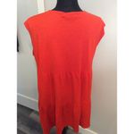 Red Tiered Dress V Neck Social Standard Size XL Stretch Photo 5