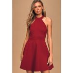 Lulus  NWT Women's Size‎ Small Red Lace Formal Flare Mini Dress Whimsigoth Photo 2