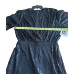 Womens Sparkling Sequin Jumpsuit V Neck Long Sleeve Evening Cocktail Party Sexy Black Photo 6