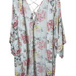 Billabong  Floral Print Kimono Top Criss‎ Cross V Neck Rayon S/M Photo 0