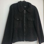 Very J MOVING SALE Black Sherpa zip up jacket Photo 1