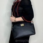 Calvin Klein Black Saffiano Top Zip Chain Crossbody Bag Photo 1
