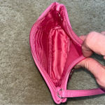 Vera Bradley  “Camocat” Wristlet - Pink & White Mesh w/ Gold Sequins - EUC Photo 5